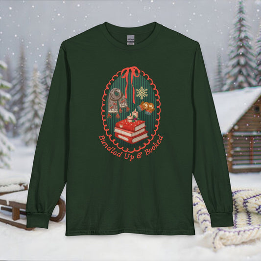 Bundled Up + Booked Tee | Reading Long Sleeve Tee