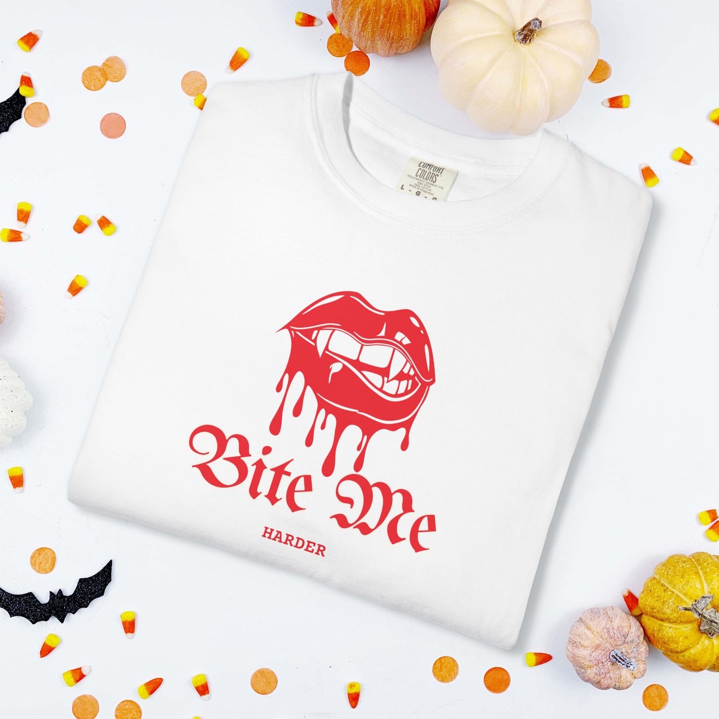 Bite Me Harder (Red) Tee