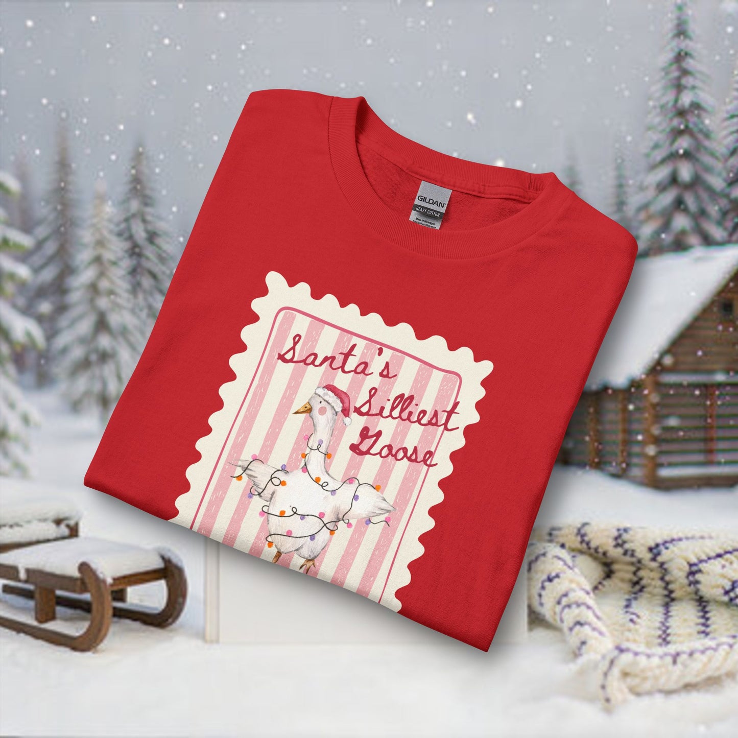 Silly Santa Goose Tee | Santa's Silliest Goose Long Sleeve Tee
