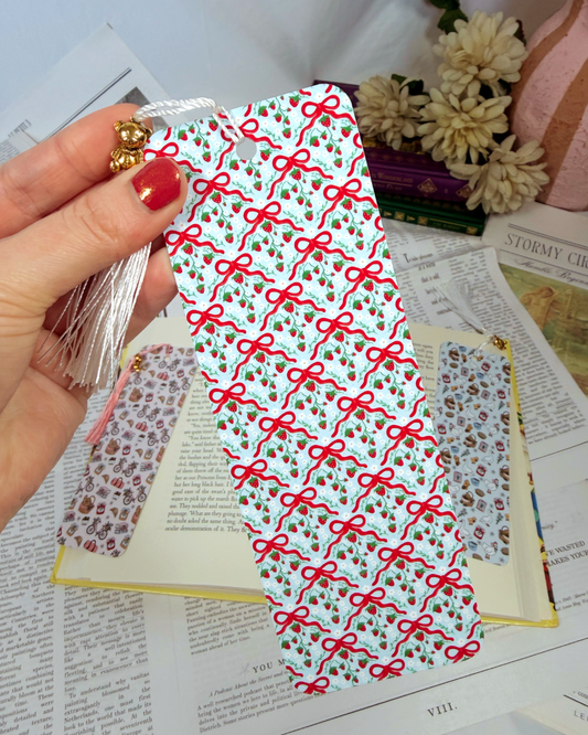 Strawberry Bows Bookmark
